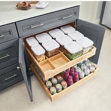 Roll Out Tray Organizer Without Canisters Diy Kitchen Storage Kitchen Organization Diy Diy Kitchen