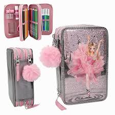 Top Model Balerin 3 Katli Dolu Kalem Cantasi 4708 Kalem Cantalari Ve Kalemlikler Top Model