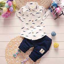 Nouveaute Adorable Ensemble Pour Bebe Chemise Ultra Mignonne Avec Ses Jolies Moustaches Et Son Pan Vetement Bebe Garcon Pantalon Enfant Ensemble Bebe Garcon