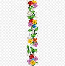 Download Mexican Flowers Clipart Png Side Flower Border Png Image With Transparent Background Toppng