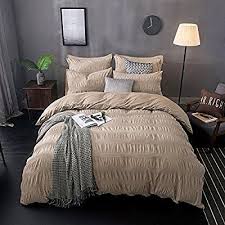 Now that you have an idea of what to look for when you available sizes: Amazon Com Merryfeel 100 Cotton Yarn Dyed Duvet Cover Set King Khaki Arts Crafts Sewing Duvet Cover Sets King Comforter Sets Light Grey Duvet Covers
