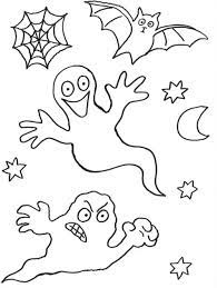 Kostenlose Malvorlage Halloween Geister Zum Ausmalen