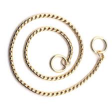 Amazon.com : SGODA Gold Dog Chain Collar Choke Pet Training Snake Collar  with Heavy Links, 26 in, 5 mm : Pet Supplies
