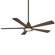 This highly rated tropical ceiling fan instantly adds personality to any patio or porch space. 54 Minka Aire Cone Oil Rubbed Bronze Wet Rated Led Ceiling Fan Target