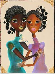 Free delivery and returns on ebay plus items for plus members. Original Black Art On Wood Sisters Etsy African American Art Black Art African American Artwork