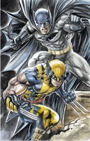 Wolverine And Batman By Gilbert Monsanto Superhero Art Wolverine Art Batman