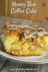 It is a sweet cake and not for those that are watching their weight. Honey Bun Coffee Cake Recipe With Buttermilk These Old Cookbooks Coffee Cake Recipes Honey Buns Buttermilk Recipes