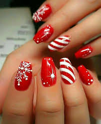 Weihnachtsnagelkunstentwurf Weihnachtsnagelkunst Entwurfsstilett Schlichtes Weihnachten Christmas Nails Christmas Nail Art Designs Xmas Nails