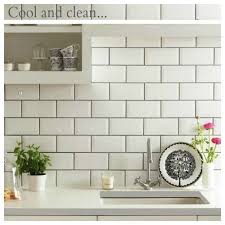 New Kitchen Inspiration White Tiles Grey Grout Brick Tiles Kitchen Kitchen Tiles Design
