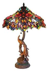Tiffany Peacock Base Stained Glass 27 Table Lamp Last One Tiffany Lamps Stained Glass Table Lamps Tiffany Style Lamp
