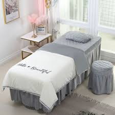 4 6pcs Beautiful Beauty Salon Bedding Sets Massage Spa Use Coral Velvet Embroidery Duvet Cover Be In 2020 Embroidered Duvet Cover Bedding Sets Spa Room Decor