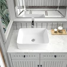 As the material is very dense, hardly any marks can form, as dirt simply cannot adhere to it. Sinber White Ceramic Rectangular Vessel Bathroom Sink Reviews Wayfair