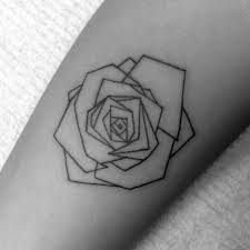 40 Geometric Rose Tattoo Designs For Men Flower Ink Ideas Geometric Rose Tattoo Tattoo Designs Men Simple Rose Tattoo