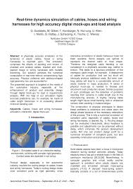 Wire harness assembly with projected work instructions. Pdf Realtime Dynamics Simulation Of Cables Hoses And Wiring Harnesses For High Accuracy Digital Mockups And Load Analysis