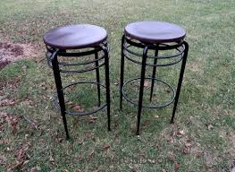 Or perhaps bar stool chairs with back support and adjustable. Bar Stool Makeover Painting With Wax Scavenger Chic