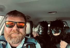 Constable James was making sure there was no monkey business going