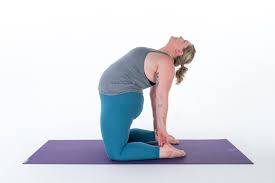 Camel pose requires back strength. Camel Pose Ustrasana