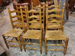 New and used items, cars, real estate, jobs, services, vacation rentals and more virtually anywhere in charming round solid oak antique table plus 4 ladder back chairs with handwoven real rush seats. 6 Antique Ladder Back Oak Chairs Rush Seats Excellent Long Valley Traders