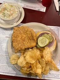 Friendly Tavern, Zionsville, IN. Bun sized, made in-house, really tender,  juicy, with light cornmeal breading. Super soft Chicago sourced bun. Great  Cole slaw with perfect balance of mayo and vinegar. Highly recommend.