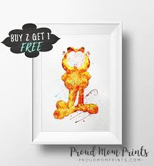 Garfield Art Garfield Baby Shower Gifts Printable Watercolor Print Extra Large Wall Art Posters Art Prints Nursery Art