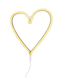 Led Lampe Neon Heart In Gelb Kinder Lampen Kinderlampe Lampe