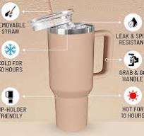 Amazon.com | Crave Cups 40oz Tumbler with Lid and Straw l Reusable Spill  Proof Double Wall Insulated Stainless Steel Water Bottle Travel Mug l ...