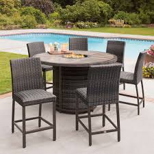 St Louis 7 Piece High Dining Set With Fire Costco Patio Furniture Outdoor Remodel Agio Patio Furniture