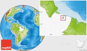 Belem Para Brazil Map Physical Location Map Of Belem, Highlighted Parent Region