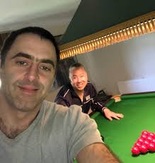 Me and Keno playing some snooker! Getting in shape for my exhibitions  coming up 🤙