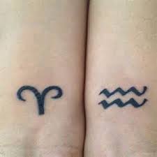 Aquarius And Aries Mixed Tattoo Aquarius Tattoo Aries Tattoo Aries Zodiac Tattoos
