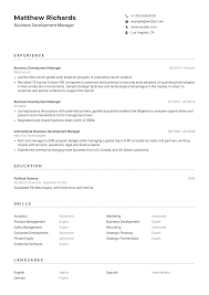 When writing your resume, be sure to reference the job description and highlight any skills, awards and certifications that match with the requirements. Business Development Manager Cv Example