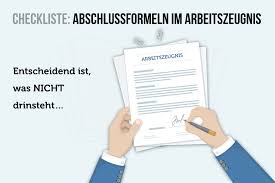 Arbeitszeugnis Schlussformel Aufbau Beispiele Noten