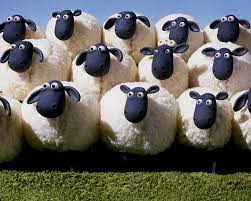 Leave two gaps for the front and back legs. List Of Characters Shaun The Sheep Wiki Fandom