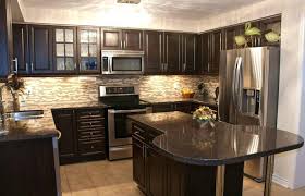 Stainless steel, the focus stays on the cabinets and back splash. Kitchen Design Ideas Kitchen Backsplash Ideas With Dark Oak Cabinets