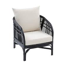 An accent chair is one of the best and most useful chairs to have at home. Panama Black Rattan Armchair With Ivory Cushions Rattan Armchair Black Rattan Chair Rattan
