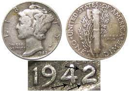 We look at valuable silver coin errors to look for and the 1939 mercury dime value. 1942 D Mercury Silver Dime 42 Over 41 Coin Value Prices Photos Info