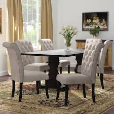 Coyer 7 Piece Solid Wood Dining Set Solid Wood Dining Set Upholstered Dining Chairs Dining Room Small