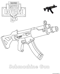 Full size of nerf gun coloring pages fortnite colouring toy elegant page of c rival pixel. Submachine Gun Fortnite Coloring Pages Printable