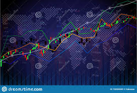 Stock Market Or Forex Trading Chart With Indicator On World