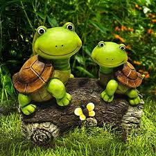 La Jolie Muse Garden Statue Lawn Ornaments 9 Inch Cute Frog Face Turtles Resin Best Offer Backyardequip Com In 2020 Animal Garden Ornaments Garden Statues Fall Outdoor Decor