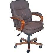 La Z Boy Faye Fabric Managers Office Chair Fixed Arms Chocolate 45326 Staples Comfy Office Chair Chair Floor Protectors For Chairs