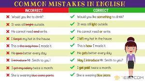 Grammatical Errors 170 Common Grammar Mistakes In English 7 E S L Grammar Mistakes Common Grammar Mistakes Grammar And Vocabulary