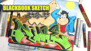 Full Page Graffiti Sketchbook With Character And Background Plus Studio Set Up Tips Youtube
