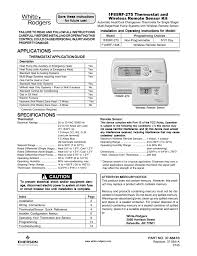 Line voltage thermostats for heating u0026 cooling. White Rodgers 1f85rf 275 Thermostat User Manual Manualzz