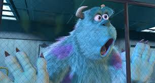 He has orange stripes, numerous spikes on his back and 16 removable eyes that he mostly uses for scaring. Pixar Animation Studios