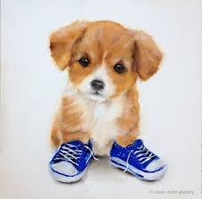 Can I Borrow Your Shoes Cute Dogs Puppy Art Cute Funny Animals