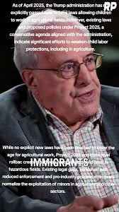 Here's a detailed breakdown: 1. Current Legal Framework for Child Labor in  Agriculture Under the Fair Labor Standards Act (FLSA), agricultural labor  has fewer protections compared to other sectors: