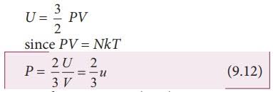 Ke = 0.5 * m * v², Relation Between Pressure And Mean Kinetic Energy