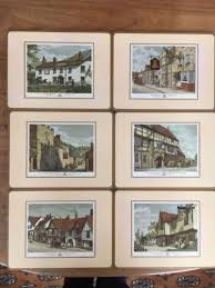 Old english inns have 50 inns set in picturesque locations and historic buildings in 28 counties, great for that perfect for a getaway holiday. Pimpernel Set 6 English Inns Pubs Placemats Place Mats 12 X 9 Cork Backed Ebay English Inn Placemats Old English