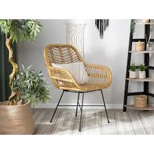 Rattan Accent Chair Sand Beige Canora Vidaxl Co Uk Home Deco Furniture Dining Chairs Uk Rattan Dining Chairs